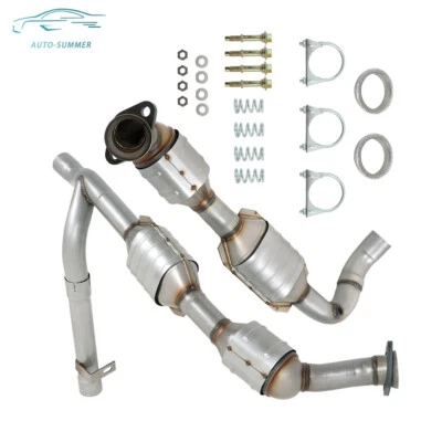 Left ＆ Right Catalytic Converter Set For 1999-2002/2003 Ford F150 F250 5.4L 4WD Foto 1 de 4