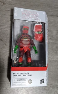 DAMAGED BOX Star Wars Black Series Scout Trooper Holiday Edition Christmas Decor - Picture 1 of 3