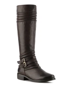 New - Women's Two Lips Jellied Brown Leather Boots Size 5.5 - Picture 1 of 6
