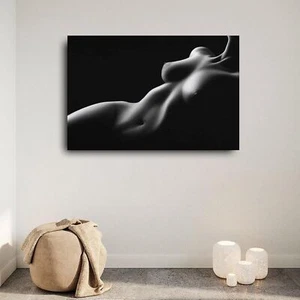 Black And White Sensual Woman Poster Canvas Painting Canvas Wall Art Home Decor - Picture 1 of 3