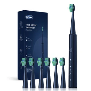 SEJOY Sonic Electric Toothbrush USB Rechargeable 5 Modes 8 Duponts Brush Heads - Picture 1 of 12