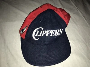 Vintage Los Angeles Clippers Nike Team Wool Blue & Red/White Fitted M/L Hat Cap - Picture 1 of 7