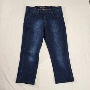 Jack of Spades Jeans Mens 36x26 Blue High Roller Comfort Fit Straight Leg Dark - Picture 1 of 19