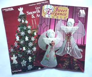 Leisure Arts Leaflet 255 Crocheted Snowflakes & Angels + Annie's Sweet Angels - Picture 1 of 15