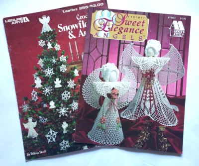 Leisure Arts Leaflet 255 Crocheted Snowflakes & Angels + Annie's Sweet Angels - Image 1 of 4