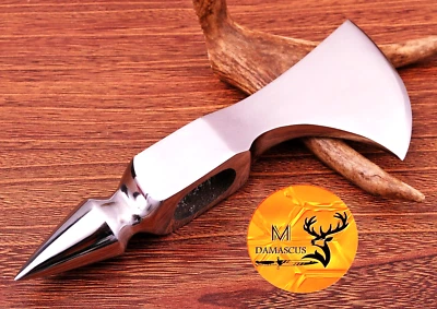 CABEZA DE HACHA DE ACERO AL CARBONO FORJA HECHA A MEDIDA TOMAHAWK LANZAMIENTO VIKINGO 633 Foto 1 de 4