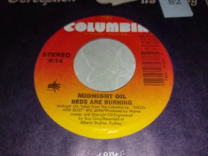 Midnight Oil – Beds Are Burning 7" SINGLE U.S. IMPORT EXCELLENT 1987 - Picture 1 of 2