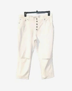 Lucky Brand Damen gerades Bein kurze Jeans weiß Größe 16/33 neu mit Etikett $ 119 - Bild 1 von 6