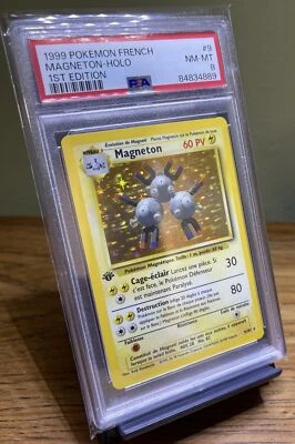 🌟 French 1st Ed Magneton Base Set PSA 8 - Mint - Rare Clean Fresh Slab!! 🌟 - Image 1 of 3