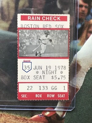 1978 Boston Red Sox vs Yanks Ticket Stub Fenway Park Program 6/19/78 News 6/20 - Image 1 of 4