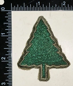 WWII US Army 91st Infantry Division WHITEBACK OD EDGE Patch - Imagen 1 de 2