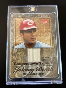 2005 Fleer Tradition Cooperstown Tribute Jersey Johnny Bench #CT/JB HOF - Picture 1 of 2
