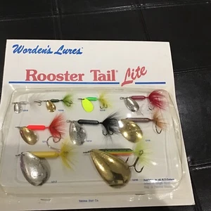 Señuelo giratorio cola de gallo Worden's ""ROOSTER TAIL LITE 11""x10,5"" tablero de exhibición #18 - Imagen 1 de 3