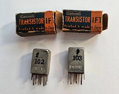 Vintage Calrad IF Transformer Lot of 2 Made in Japan Untested Original Boxes - Image 1 of 2