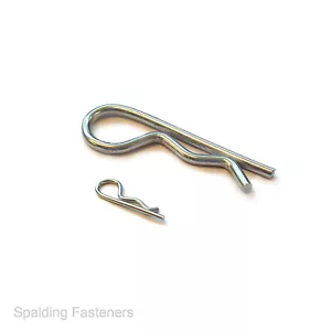 Metrische verzinkte Stahl kleine & große R Clips 1,2 x 16 mm bis 6 x 117 mm - Bild 1 von 1