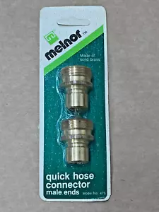Melnor Solid Brass Male Ends Quick Hose Connector Model 47S - Picture 1 of 2