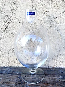 VILLEROY & BOCH CLEAR CRYSTAL VASE 13.5" GERMANY BULBOUS VINTAGE FOOTED - Picture 1 of 15