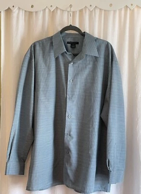Domani Platinum Men’s XL Long Sleeve Button Up Shirt Blue Check - Image 1 of 4