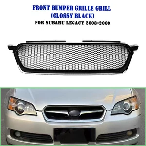 1PC Front Bumper Hood Grille Mesh Grill For Subaru Legacy 2008-2009 Gloss Black - Picture 1 of 14