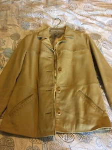 THE TERRITORY AHEAD Women’s S Leather Jacket mustard yellow - Picture 1 of 4