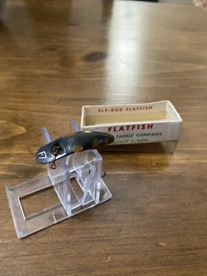 SEÑUELO VINTAGE HELIN FLATFISH FLYROD 2.25" F7 MOSCA NARANJA Y ROJO Foto 1 de 4