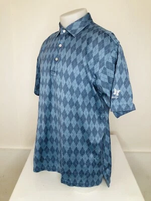 KAPALUA Hawaii PETER MILLAR Md. Argyle Polo Embroidered Golf Shirt - EXCELLENT — 第 1/4 张图片