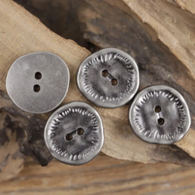 10pcs 2 Holes Metal Button for Suit Coat Jacket Sewing Irregular metal button - Image 1 of 4