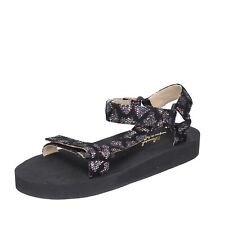 scarpe donna ANNIE P sandali nero tessuto glitter EX221