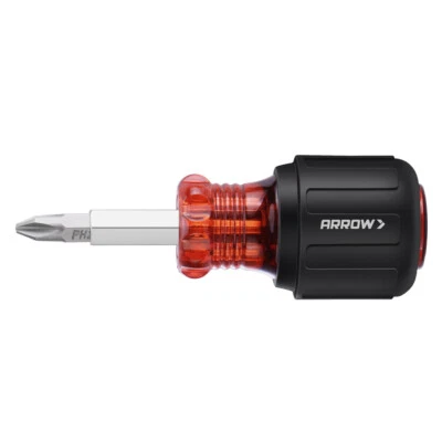 ARROW 5-in1 Stubby Screwdriver Multi-Bit Screwdriver Nut Driver Phillips Slotted - Image 1 of 4