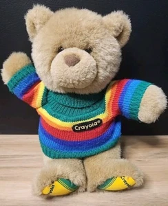 Gund 9 Zoll Teddybär Plüschtier Stofftier Crayola Buntstift Regenbogen Pullover  - Bild 1 von 4