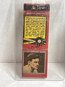 1934 Diamond Match Co. Matchbook Cover Silver Border Baseball gus suhr