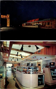 COLUMBUS, OHIO - EMIL'S STEER INN ROADSIDE DRIVE IN RESTAURANT - OLD POSTCARD - Picture 1 of 2