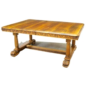 Antique Table, Dining, Extension, French Carved Walnut, 19th C., 1800s, Classic - Picture 1 of 6