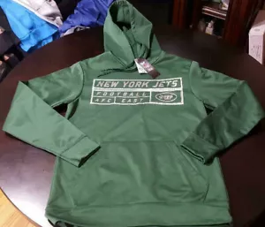 New York Jets MAJESTIC NFL Mens HOODIE SWEATSHIRT Green NWT SIZE SM - Picture 1 of 3