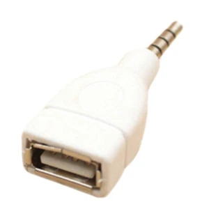 Converter Adapter USB 2.0 Female To 3.5mm Male AUX Audio Car Plug Jack White _ou - Zdjęcie 1 z 6