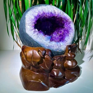 22,68 Pfund natürliche hochwertige Amethysthöhle Amethyst Münztasche spirituelle Energie - Bild 1 von 17