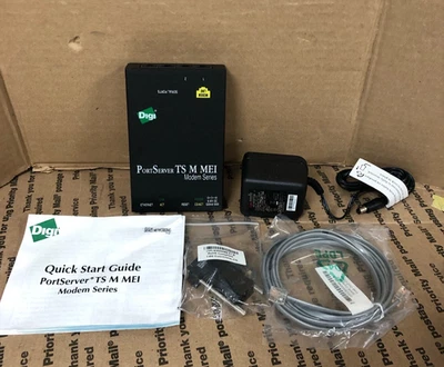 DIGI  PORTSERVER TS 3 M MEI MODEM SERIES W/AC-ADAPTER - Image 1 of 4
