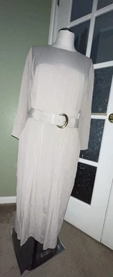 Vestido vintage Lady Carol Of New York com cinto cáqui tamanho 16 - Imagem 1 de 4