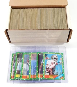 Juego completo de fútbol americano Topps 1986 (396) casi nuevo/como nuevo Rice radiocontrol blanco Young Reed Smith RC - Imagen 1 de 7