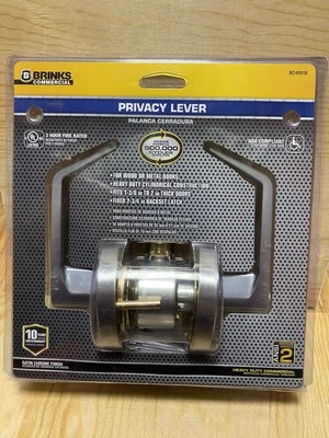 BRINKS COMMERCIAL Palanca de Alta Resistencia Satinado Cepillado Privacidad Manija de Puerta Baño Foto 1 de 3