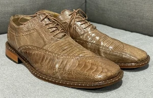 Zapatos de vestir David Eden Ostrich Leg And Lizard Derby para hombre talla 12 - Imagen 1 de 13
