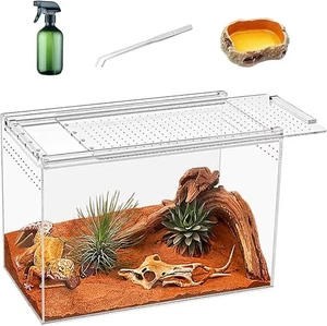 NEW KAKOOTI 36x17x22cm Clear Acrylic Reptile and Large Bug Terrarium Kit - Picture 1 of 7