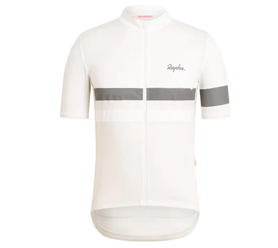 Rapha Мужская Brevet легкий Джерси с белый / белый размер XL новый с Ярлыками серый отделки - Изображение 1 из 4