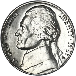 1981 D Jefferson Nickel BU US Coin See Pics W622 - Picture 1 of 3
