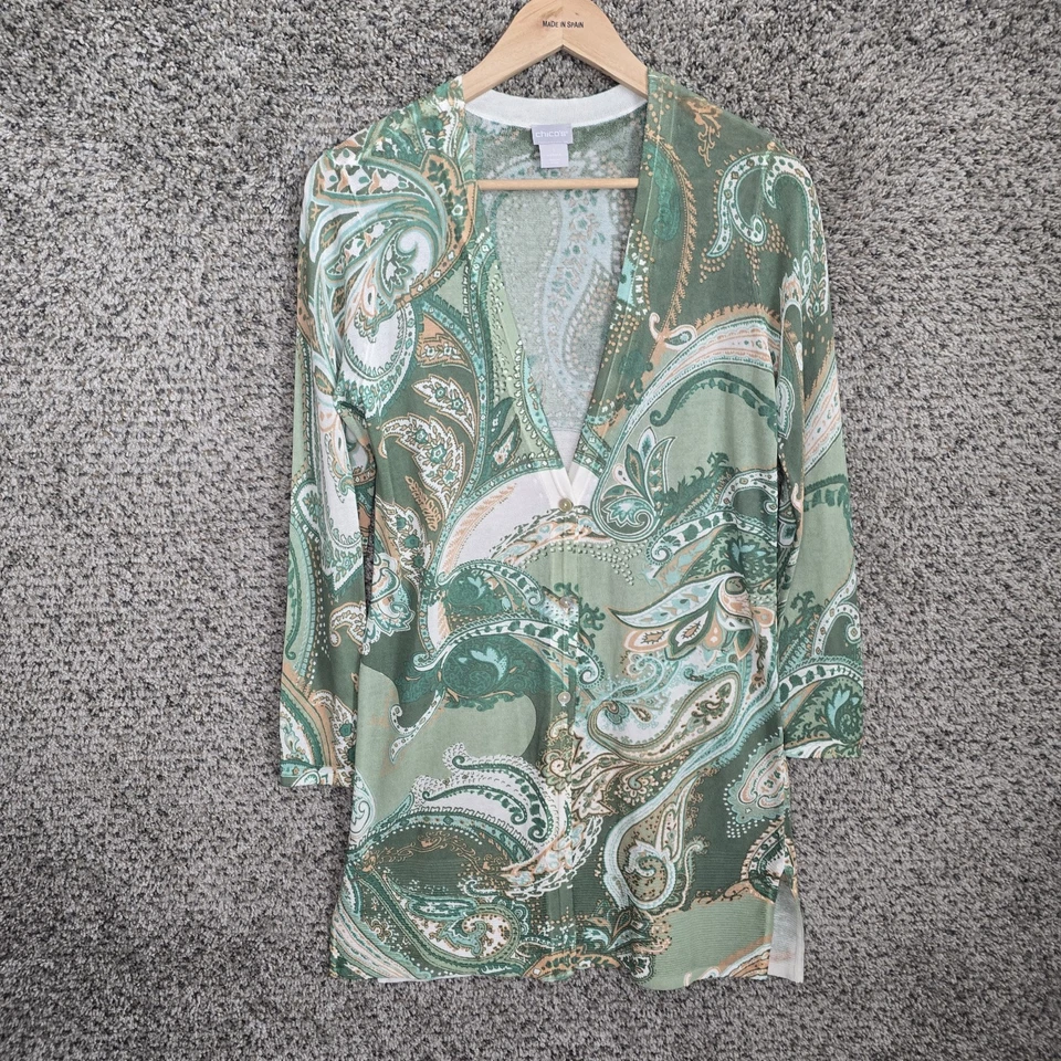 Cárdigan Chicos Mujer 1 EE. UU. Medio Verde Cachemira Ligero Botón Damas Foto 1 de 4