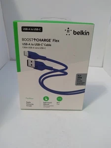 Belkin Boost Charge Flex USB A auf USB C Kabel 5ft Navy Apple Samsung  - Bild 1 von 5