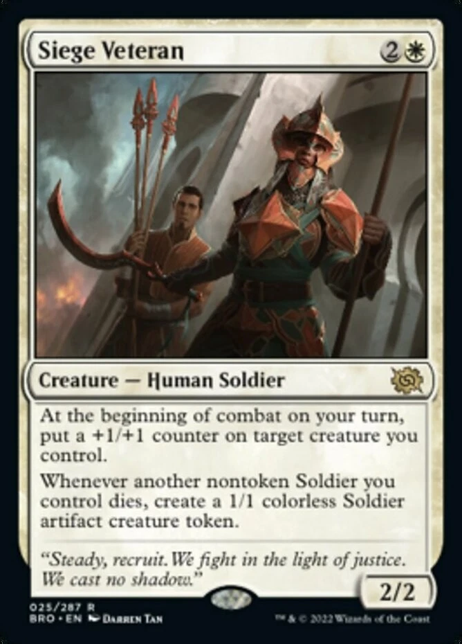 x1 Siege Veteran - The Brothers' War - NM - MTG - Image 1 of 1