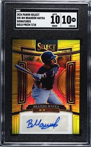 2024 Panini Select SIG-BM Brandon Mayea Signatures Gold Prizm 07/10 SGC 10 GEM - Picture 1 of 2