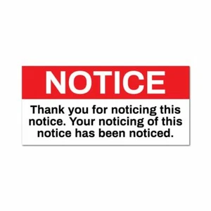 Funny Notice Sticker Decal Warning Funny Joke Tools Car Notice - Picture 1 of 5