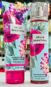 Bath & Body Works HELLO BEAUTIFUL Set Body Cream and spray - Picture 1 of 2